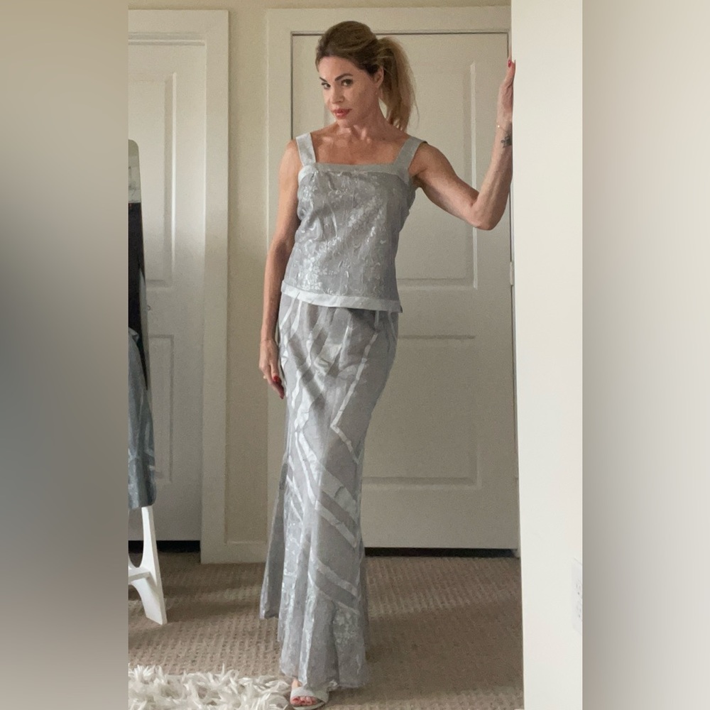 Damianou stunning silver 3 piece formal.